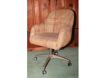 Vintage Rolling Upholstered Desk Chair