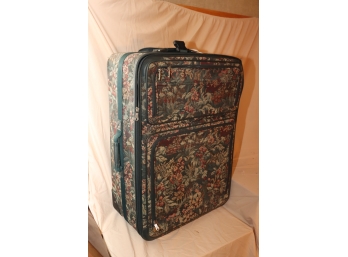 Large Floral Roller Suitcase