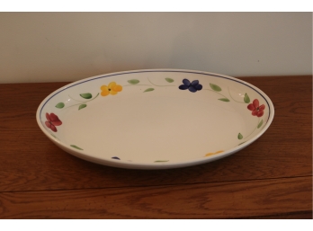 Hand Painted Ceramic Serving Platter Decoratio A Mayo Made In Italy