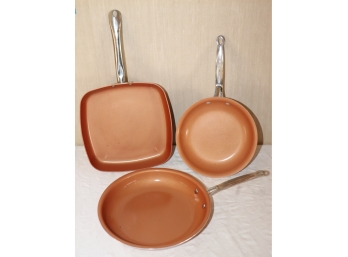 Copper Coated Frying Pan Lot