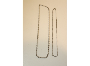2 Vintage Metal Necklace Chains