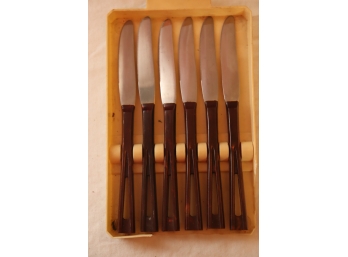 Vintage Boxed 6 Piece Stainless Steel Knife Set
