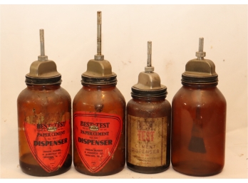 Vintage Bottles Best-Test Paper Cement Dispensers