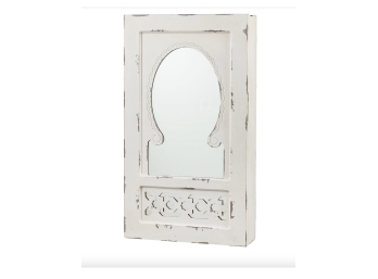 New In Box Shabby Chic Wall Mount Jewelry Mirror
