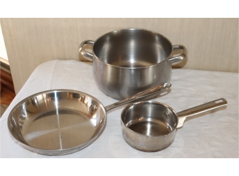 All-Clad Frying Pan And 2 Pots