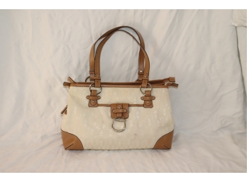 Etienne Aigner Handbag Tan With Brown Leather