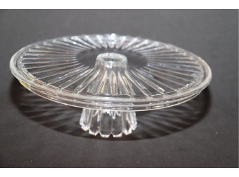Vintage Glass Cake Plate Stand