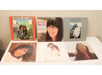 Vintage Vinyl Record LP Lot  Sonny & Cher Barbara Streisand Carpenters (1)