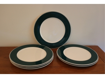 Set Of 6 VILLEROY & BOCH Green And White Plates