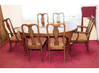 Vintage Ethan Allen Dining Room Table And 6 Chairs