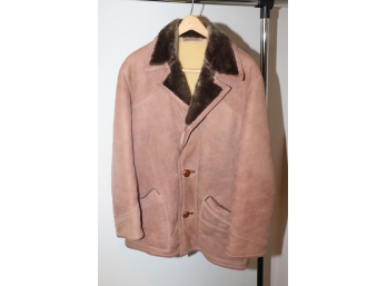 Vintage Abercrombie And Fitch 1960's Shearling Jacket Coat Size 38