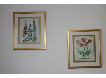 Pair Of Framed Floral Prints From Ethan Allen