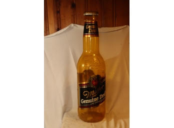 GIANT Plastic Miller Genuine Draft Beer Bottle MGD  Bar Sign Display Man Cave