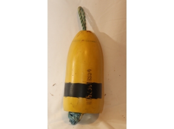 Vintage Maine Lobster Buoy Fishing Net Nautical Marker Float Yellow & Black