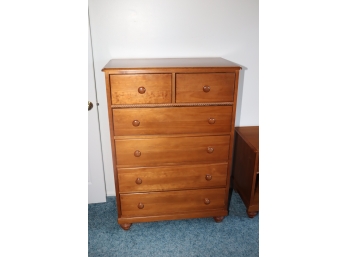 Vintage Pine Bedroom Highboy Dresser 6 Dovetail Drawers