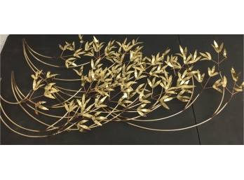 Vintage Brass Willow Branch Wall Hanging