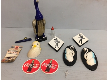 Vintage Duck Clothes Brush, Ceramic Hangings Kazoo And More
