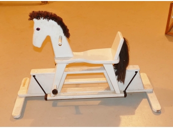 Geuther Wooden Rocking Horse In White
