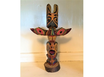 Unique Hand Carved & Painted Indian Totem Pole