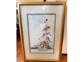 Stunning Floral Lithograph 695 / 1500 By A.r Dollar