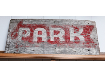 Vintage Wooden Park Sign - 33 X 15 (G123)