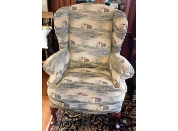 Vintage Best Chairs Inc. Upholstered Fabric Arm Chair