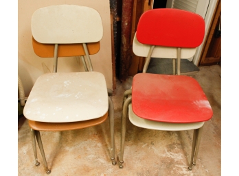 Lot Of 4 Vintage School Chair MidCentury Irwin Seating Co  (G133)