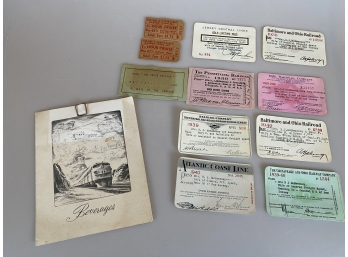 Vintage Railroad Tickets & Menu