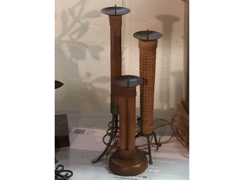 Set Of Brown Candle  Holder