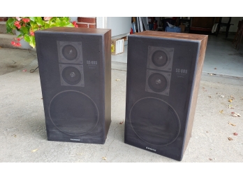 Classic Sanyo Box Speakers  14x11x26 H
