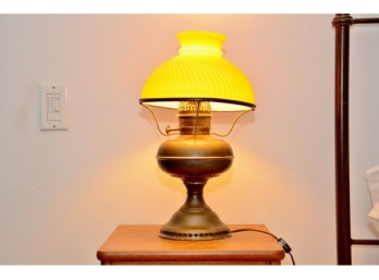 2 Brass Hurricane Lamps