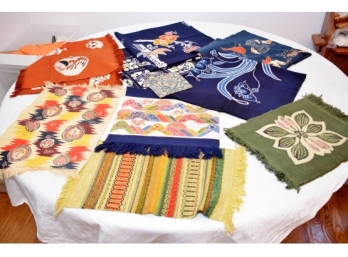 High End Japanese Textile Grouping Including Bingata Okinawa And More