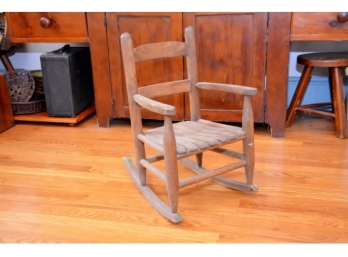 Antique Childs Pine Rocking Chair