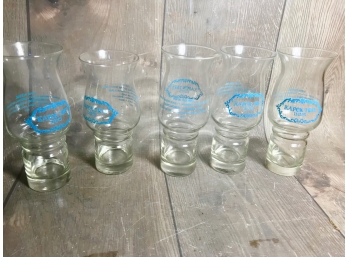 Set Of 5 Vintage Kapoke Tree Restaurant Beer Glasses