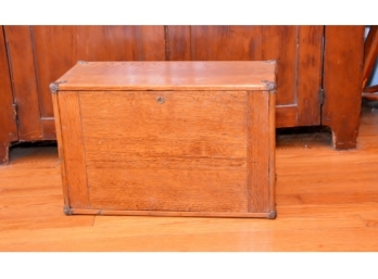 Antique Oakwood Writers Desk Storage Box