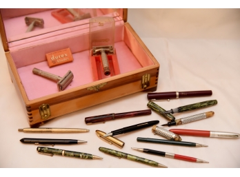 Vintage Pen And Razors Lot