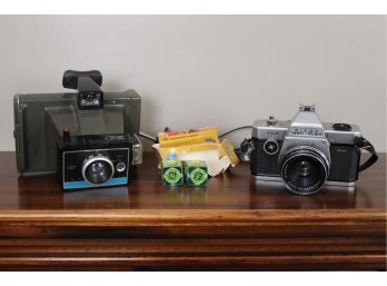 Vintage Cameras (Polaroid Colorpack II & Ricoh 126C-Flex)