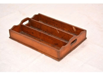 Antique Wooden Knife Tray