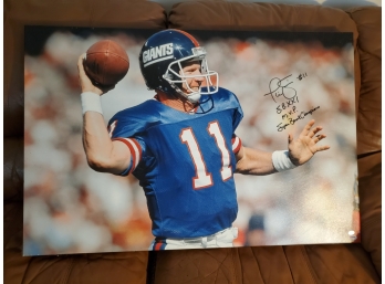 Phil Simms Signed Canvas Photo PSA Certified