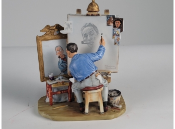 Gorham Norman Rockwell Inspired 'self Portrait' Figurine