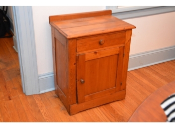 19th Century Pine Commode Cabinet