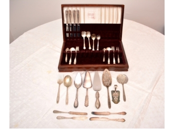 Vintage Silver Plate Mixed Set With Box