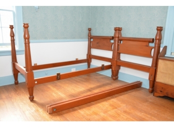 2 - Mid Century Handmade Pine TWIN Bed Frames
