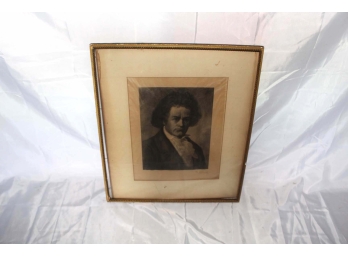 Framed Beethoven Portrait