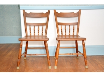 2 Early American Maple Chairs