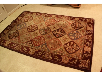 Red Trim Area Rug, Very Clean 90 X 60