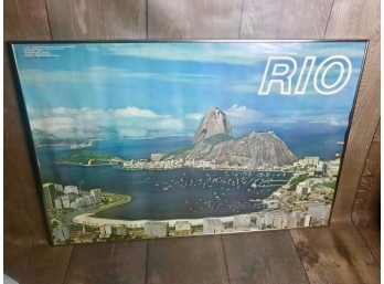 Vintage Retro Rio De Janeiro Brazil Travel Poster
