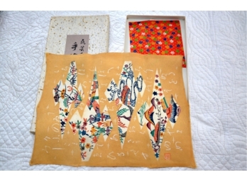 1970's Japanese Bingata Okinawa Stensil Dye Silk