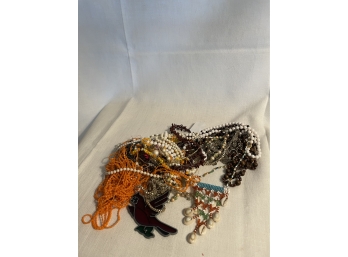 Assorted Lot Of Tangled Necklaces