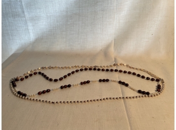 Sterling Clasp- Beaded Necklace- Long